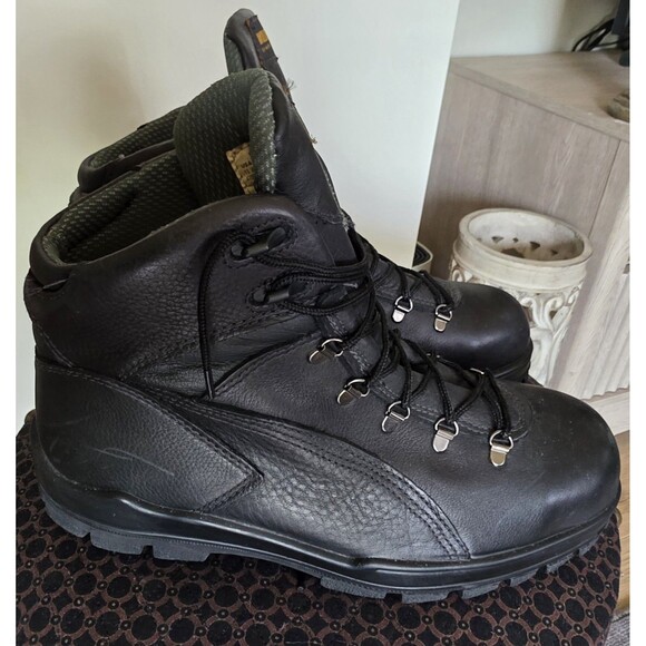 Nice WOLVERINE Steel-Toe Waterproof BlackLeatherShoe Work BOOTS 13W WornOnce EuC main image 7